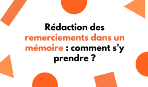 mémoire remerciements